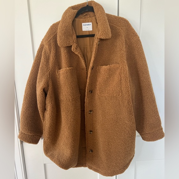 Old Navy Cozy Sherpa Shacket - Picture 1 of 4